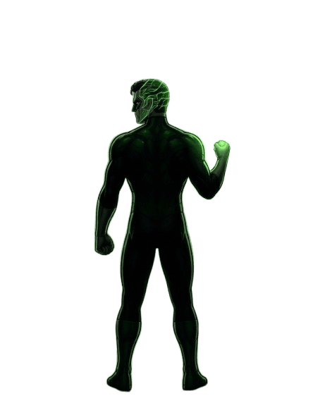 green-lantern character silhouette